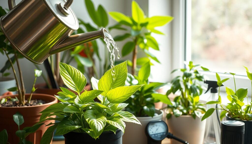 indoor plant watering